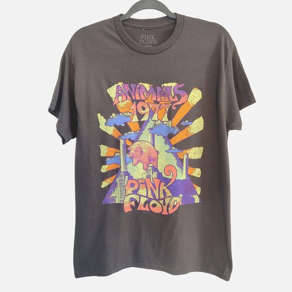 Pink Floyd 1977 Animals Short Sleeved Multi-Colored T-Shirt NWOT - M - Picture 1 of 8